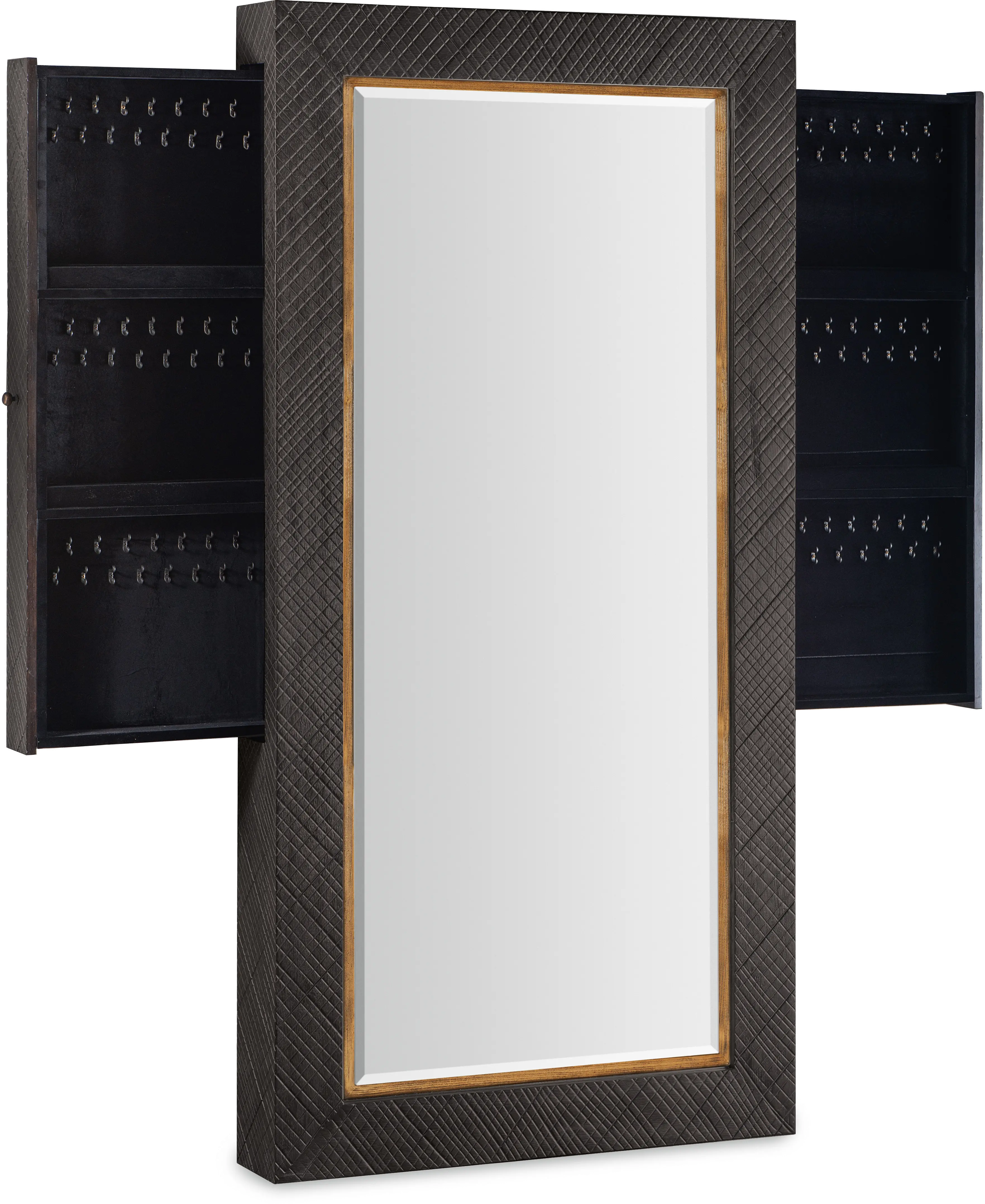 Big Sky Gray Floor Mirror with Jewelry Storage