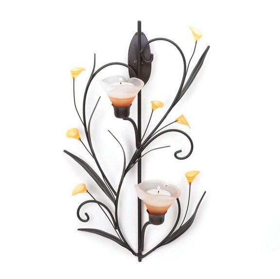 Gallery of Light 10015809 Amber Lilies Candle Wall...