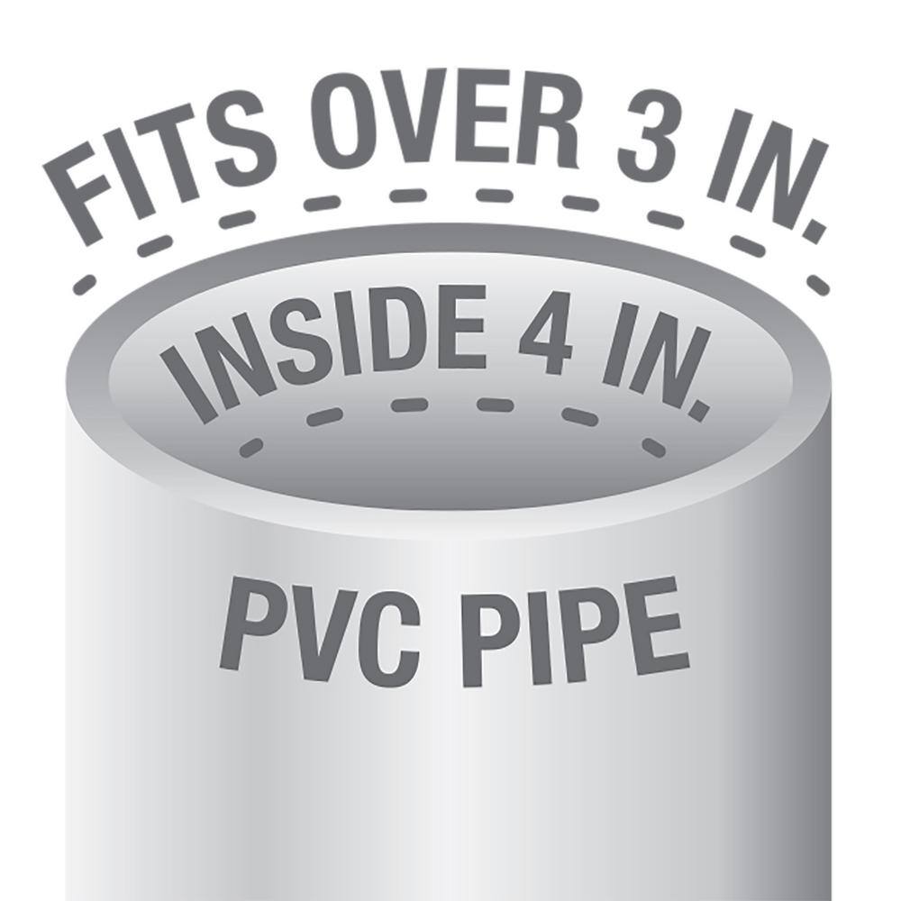 Oatey Fast Set 3 in. Outside Fit or 4 in. Inside Fit PVC Hub Toilet Flange with Test Cap and Plastic Ring 435572