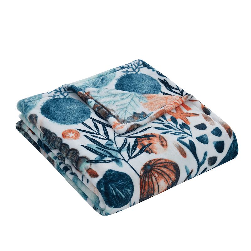 VCNY Home Ivory Coast Sea Life Plush Throw Blanket