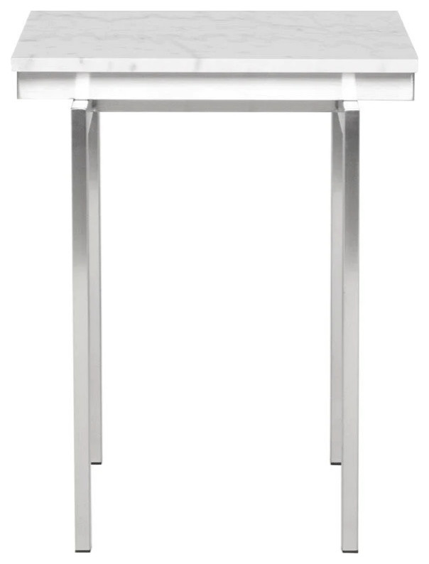 Calvin White Marble Side Table   Contemporary   Side Tables And End Tables   by V.S.D Furniture  Houzz