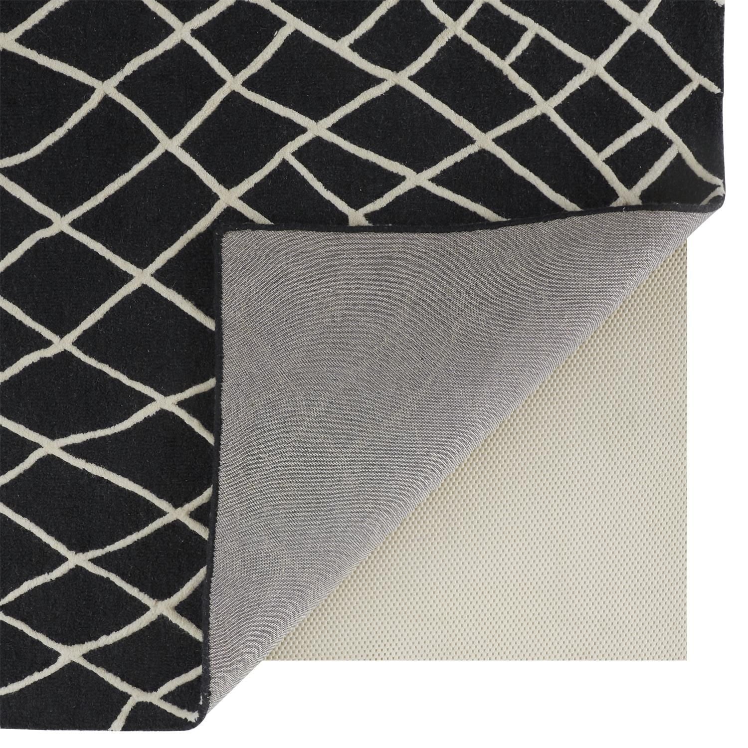 Cavan Hand Tufted Black and Ivory Rug by BD Fine