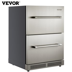 VEVOR Under counter Refrigerator Built-in Double Drawer Refrigerator 24