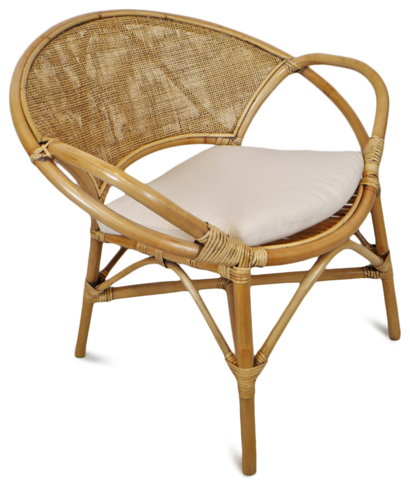 Bamboo and Rattan Ring Arm Chair   Tropical   Armchairs And Accent Chairs   by Design Mix Furniture  Houzz