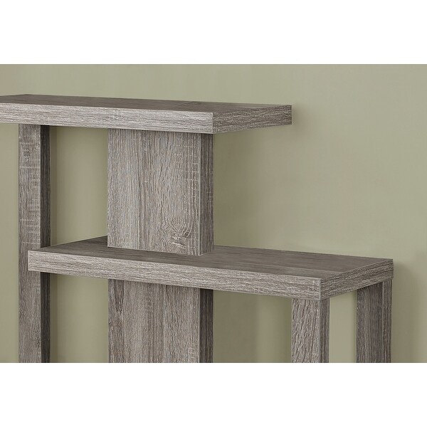 Monarch 2472 Dark Taupe Hall Console Three Tiered Open Concept Design Accent Table