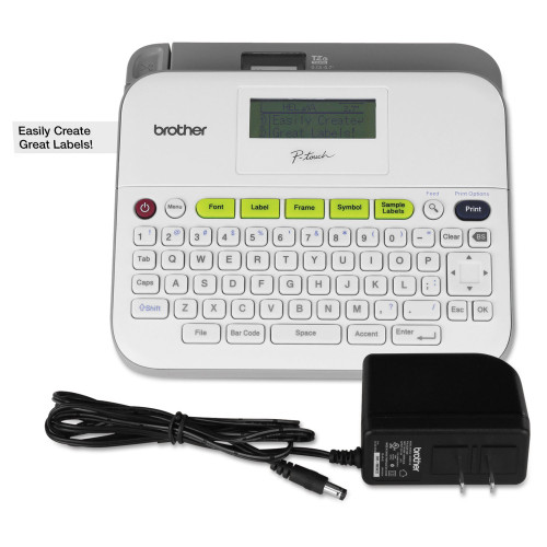 Brother PT-D400AD Versatile， Easy-to-Use Label Maker with AC Adapter， 5 Lines， 7.5 x 7 x 2.88