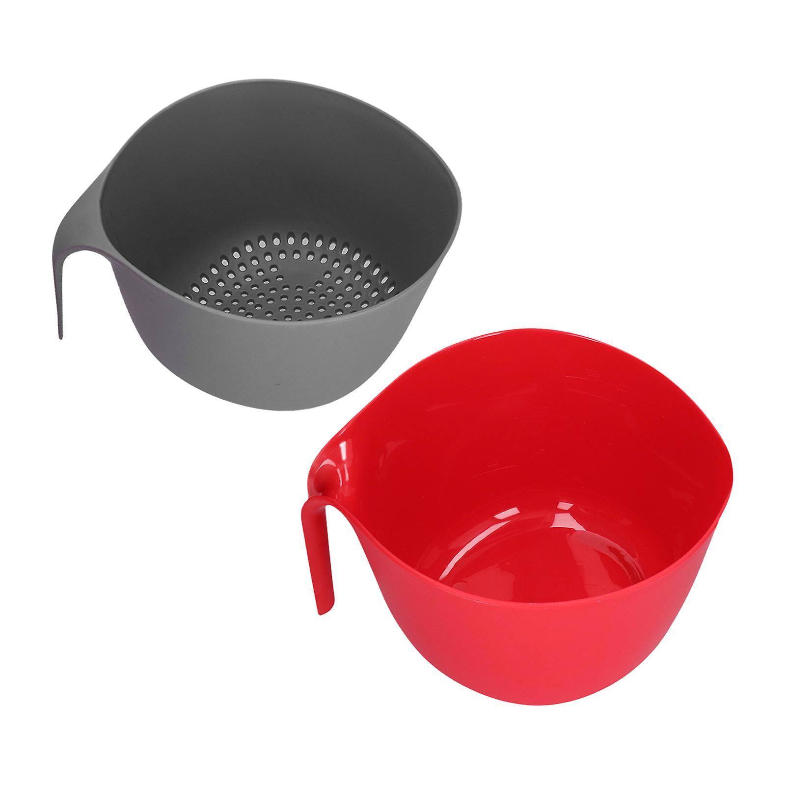 2 In 1 Kitchen Plastic Strainer， Double Layer Detachable Kitchen Colander Set With Bowl Strainer For Pasta Salad Berry Cleaning Mixing