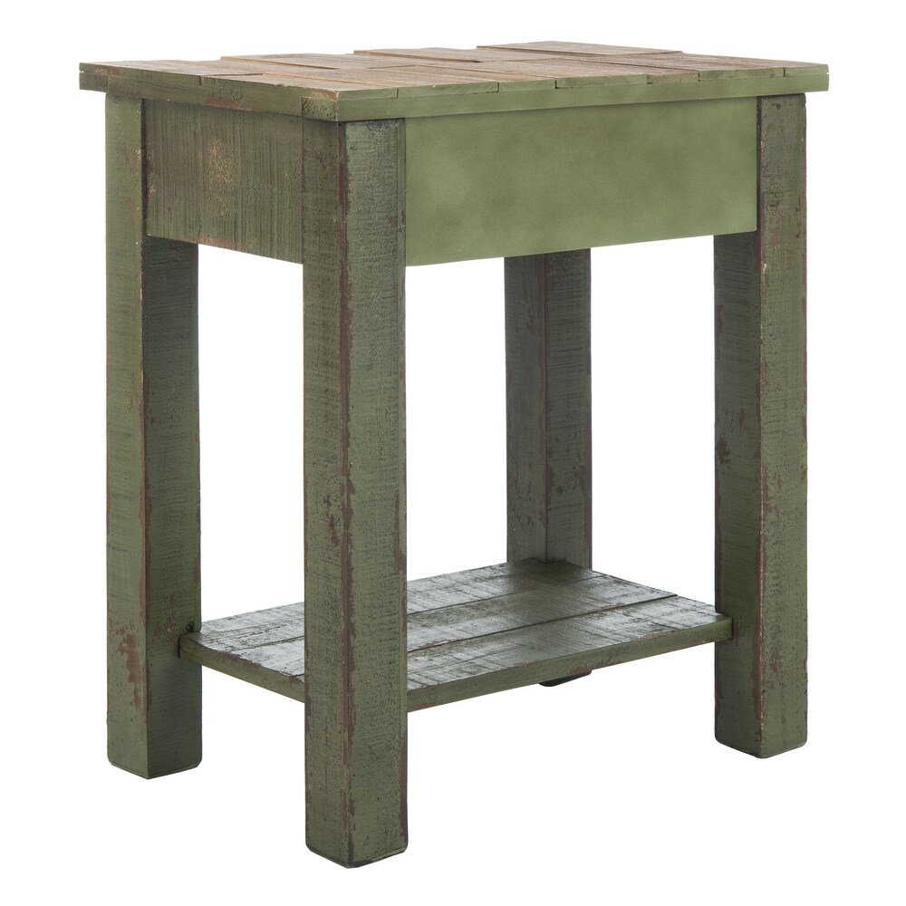 SAFAVIEH Alfred Antique Green Accent Table   21\