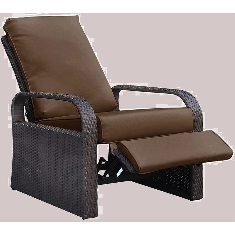 Automatic Adjustable Wicker Lounge Recliner Chair