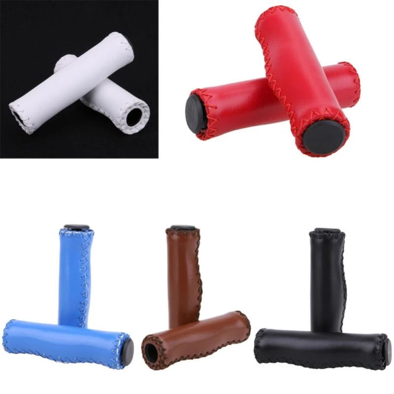 Bicycle handlebar Bike Grips soft leather Material outdoor riding cycling equipment vintage Bicycle Handlebar soft cover