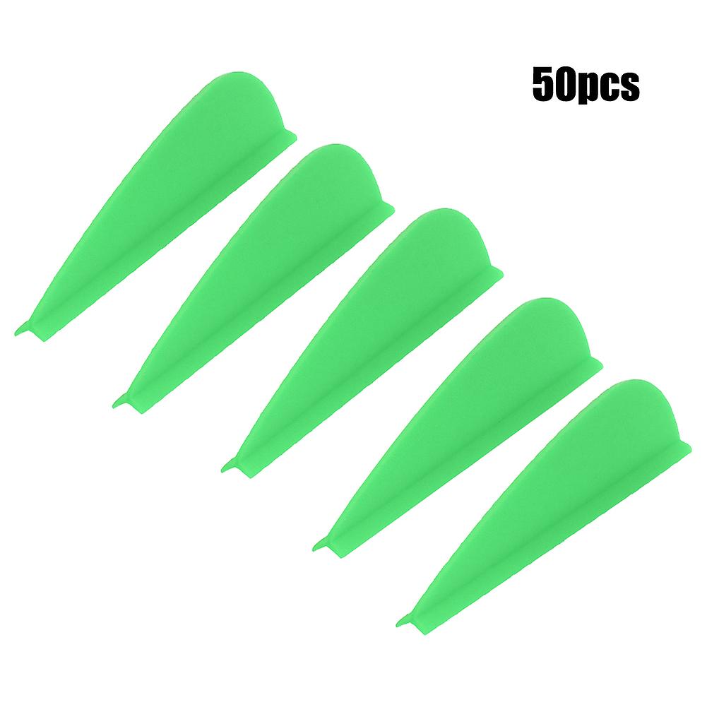 50pcs 1.75 Inch Rubber Universal Arrow Feather Archery Hunting Bow Equipment Diy Tool Accessorygreen