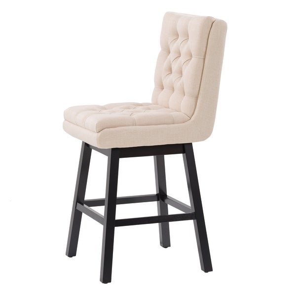 CorLiving Boston Tufted Fabric Barstool， Set of 2