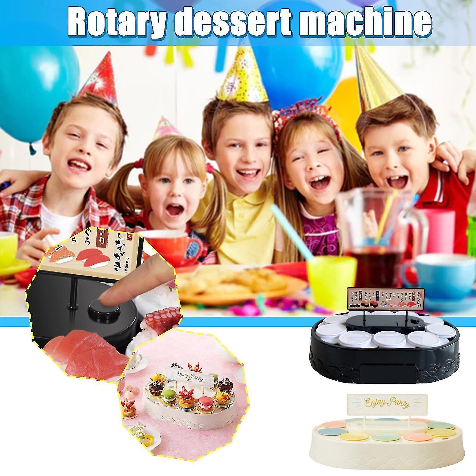 Conveyor Sushi Machine Automatic Rotary Dessert Cake Display Stand Plates For Wedding Party Birthday