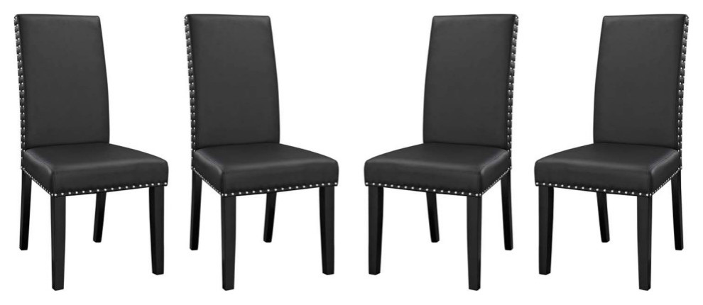 Modway Furniture Parcel Dining Side Chair Vinyl Set of 4   Transitional   Dining Chairs   by Beyond Design  ampMore  Houzz