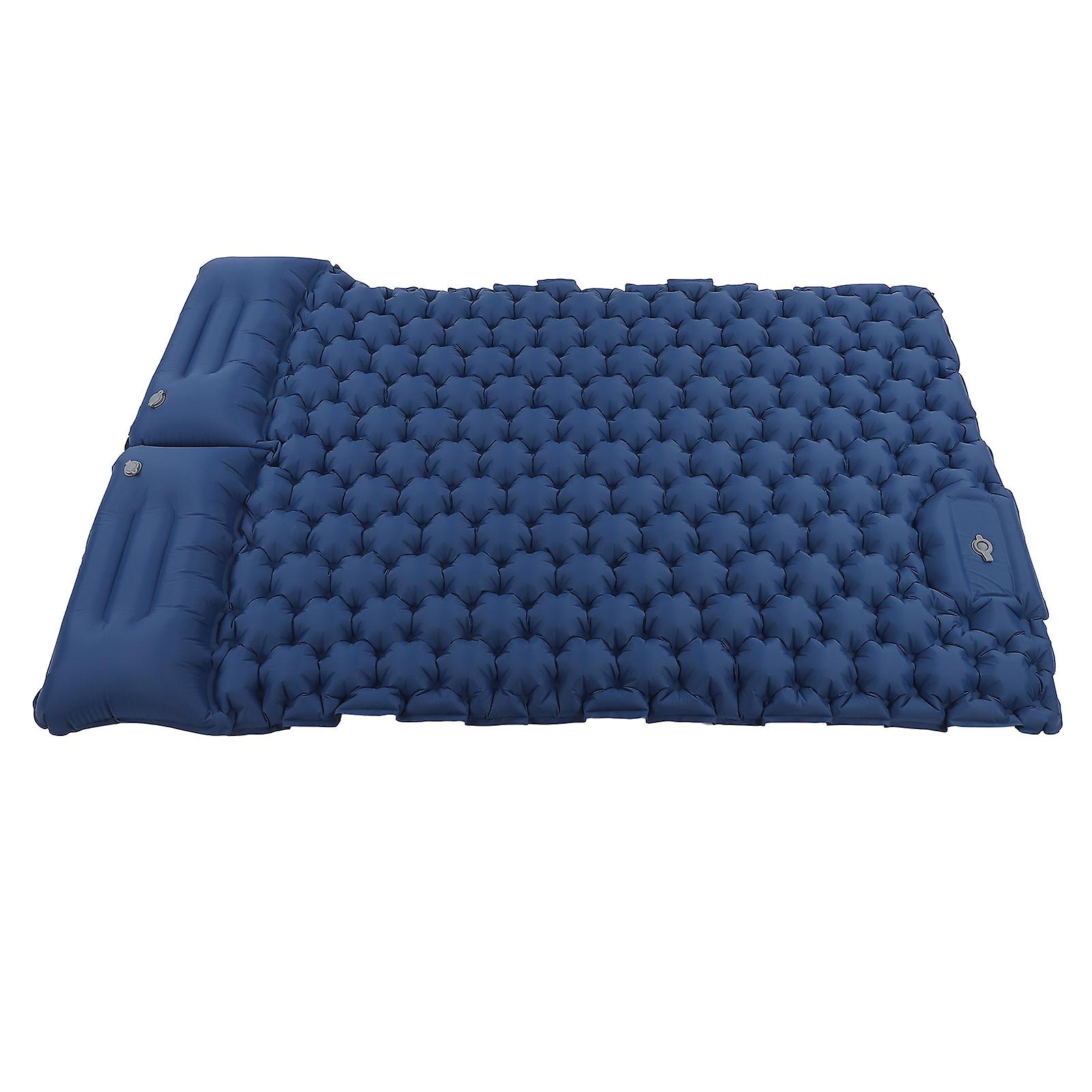 Double Camping Pads Foldable Lightweight Self Inflating Camping Mat For Hiking Backpacking Travel Self Drivingblue