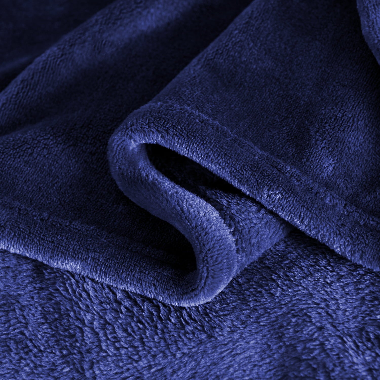 JML Fleece Bed Blankets Queen Navy - Soft Lightweight Plush Cozy Blanket Microfiber， 77