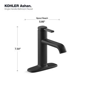 KOHLER Ashan Single Hole Single-Handle Bathroom Faucet in Matte Black K-R27136-4D-BL