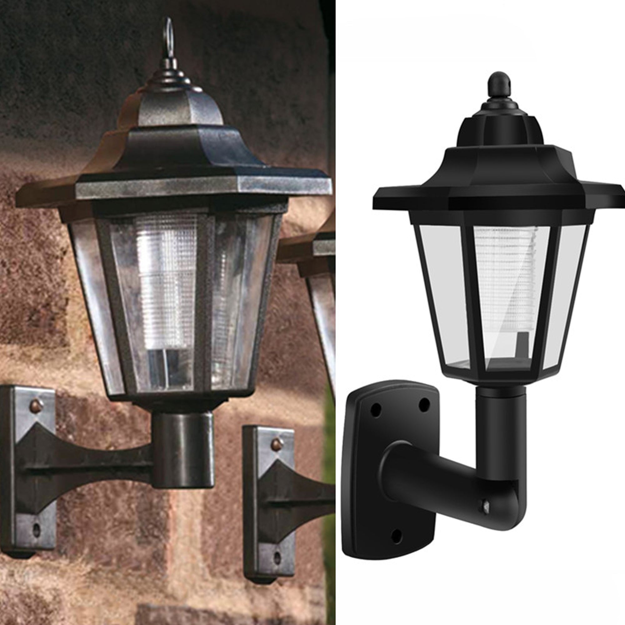 Sunisery Solar Powered Led Outdoor Garden Fence Wall Lantern Light Lamp