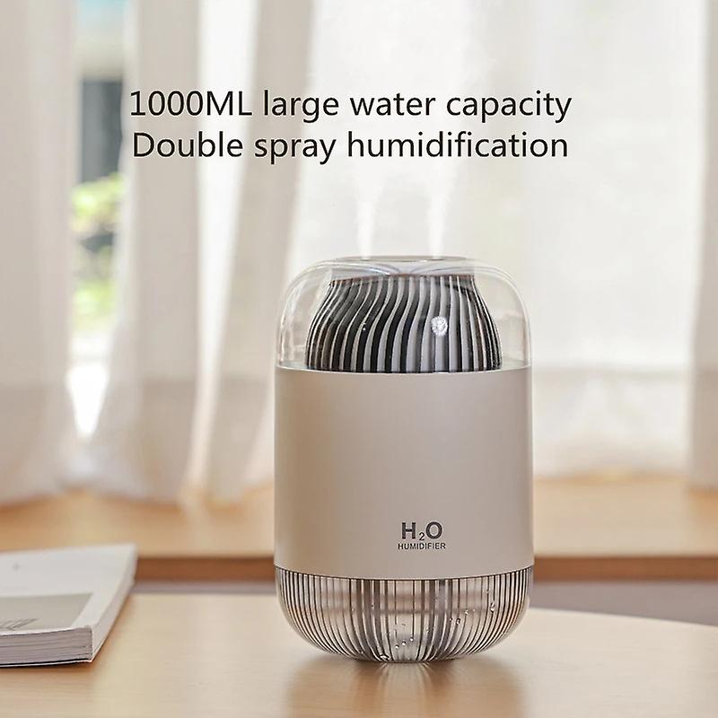 3600mah Rechargeable Battery Operated Air Humidifier 1000ml Large Capacity Dual Nozzle Heavy Fog Usb Portable Aroma Diffuser