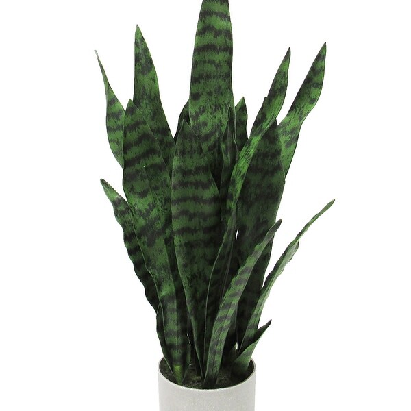 Artificial Sansevieria Snake Plant in Grey Pot