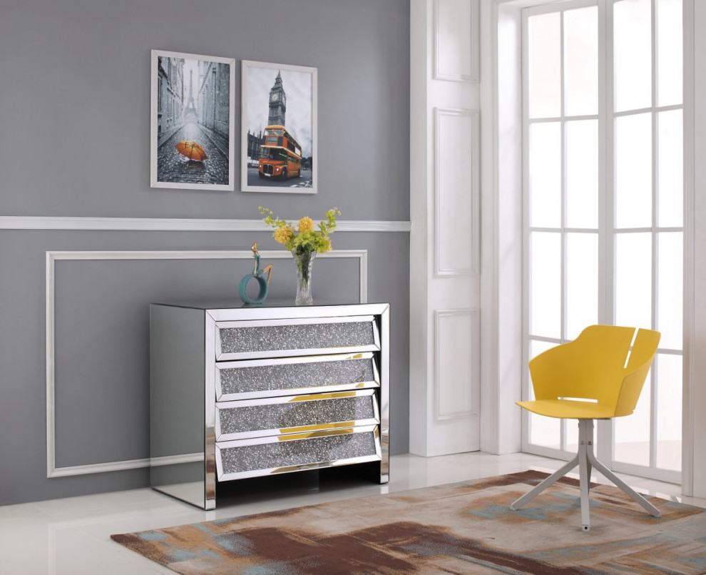 Modern Clear Mirror Cabinets   Contemporary   Accent Chests And Cabinets   by Elegant Furniture  ampLighting  Houzz