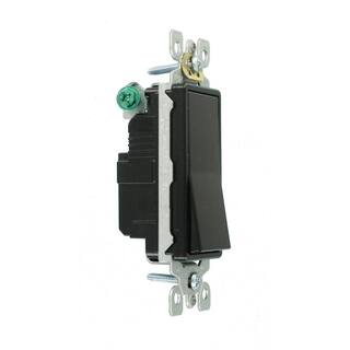 Leviton Decora 15 Amp Single-Pole AC Quiet Switch Black R65-05601-2ES