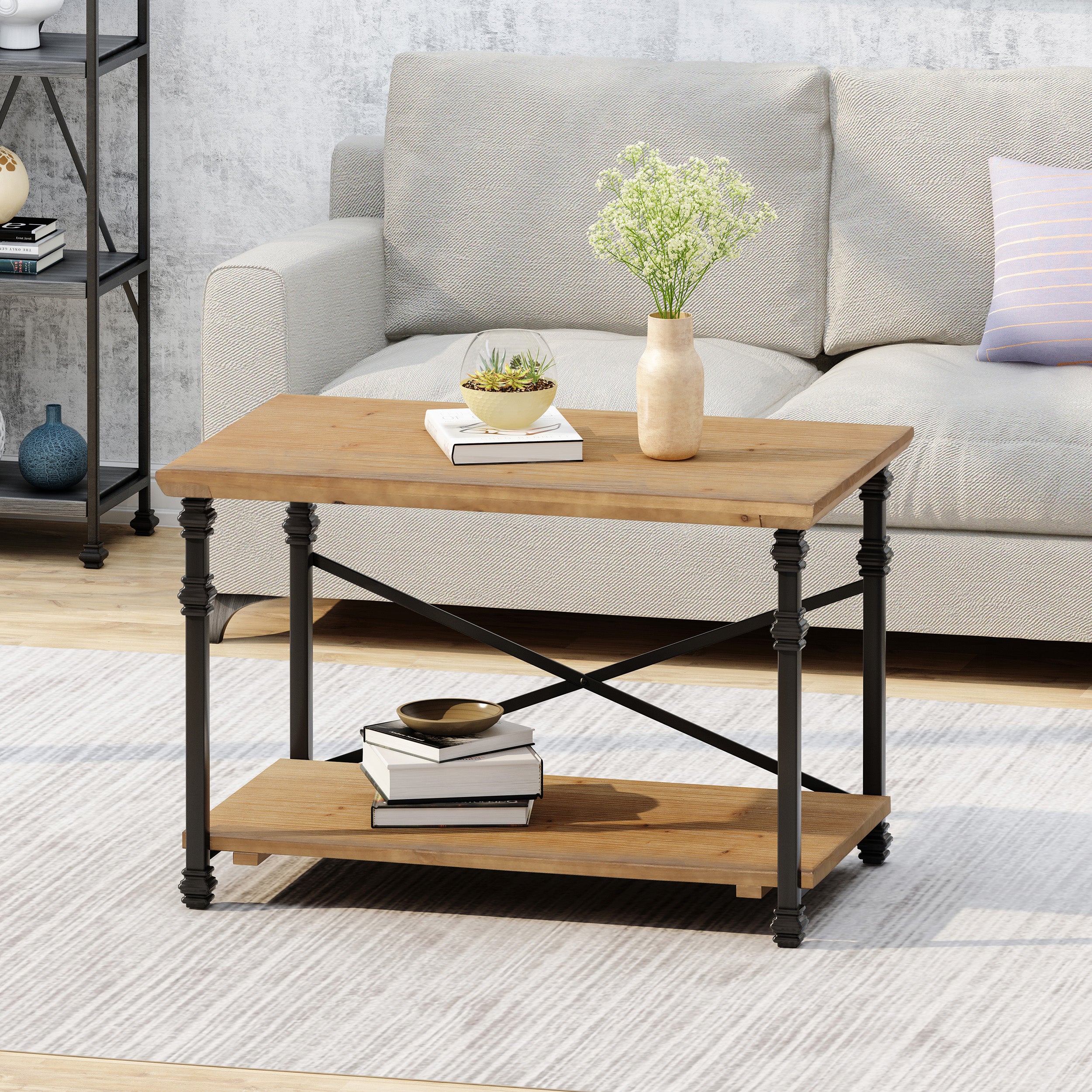 Idalina Modern Industrial Coffee Table