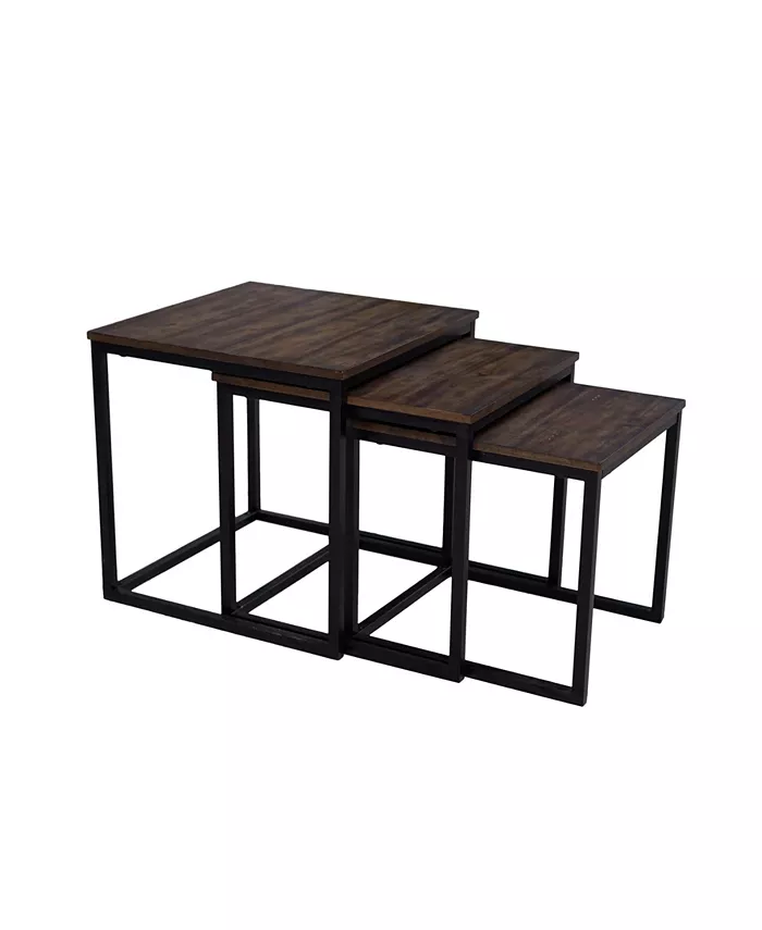 Alaterre Furniture Arcadia Acacia Wood 24 Square Nesting End Tables