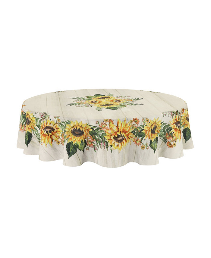 Laural Home Sunflower Day 70 Round Tablecloth