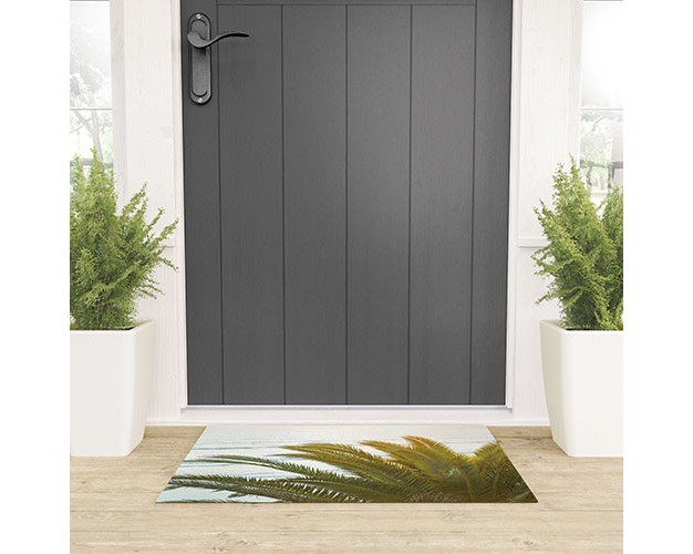 Bree Madden Sun Palm Welcome Mat society6