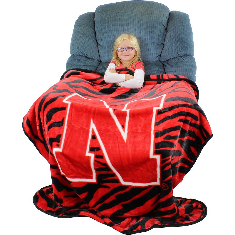 NCAA Nebraska Cornhuskers Soft Raschel Throw Blanket