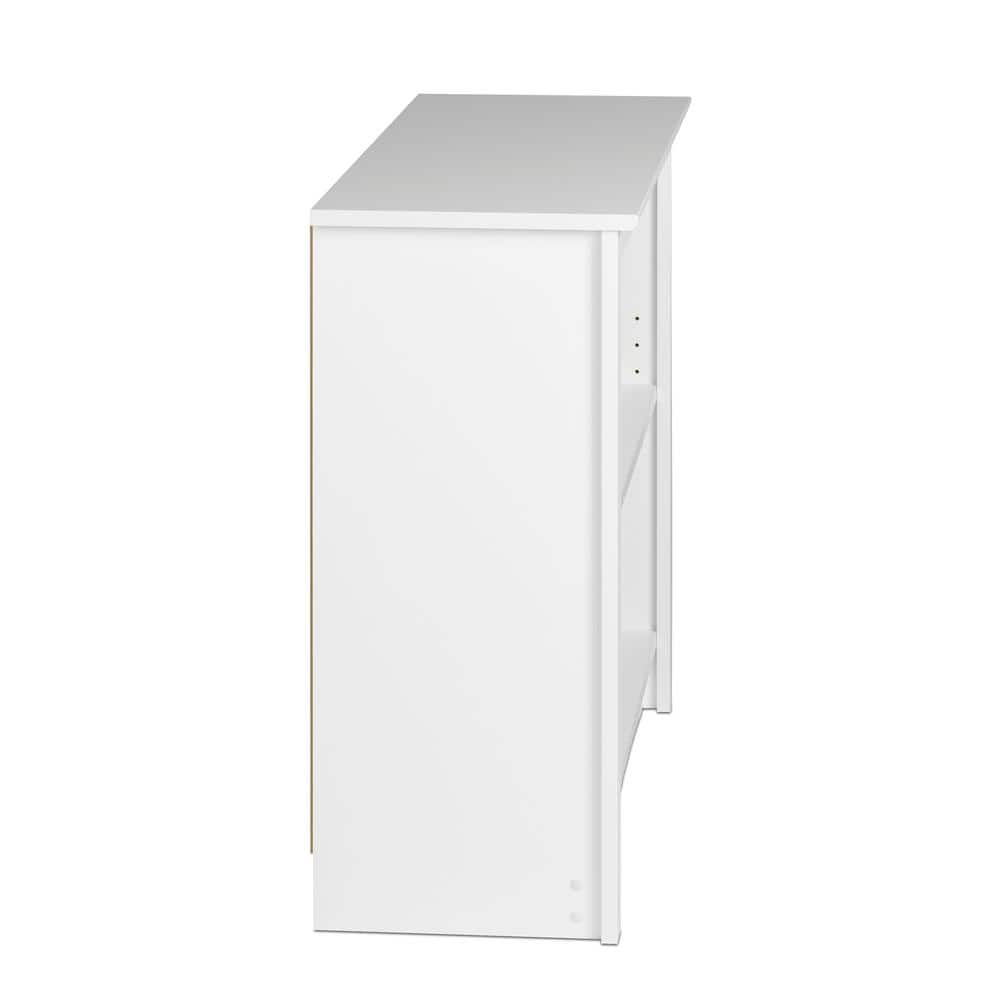 Prepac Home Office 31.5 in. W x 29 in. H x 13 in. D White 2-Shelf Standard Bookcase WDL-3229