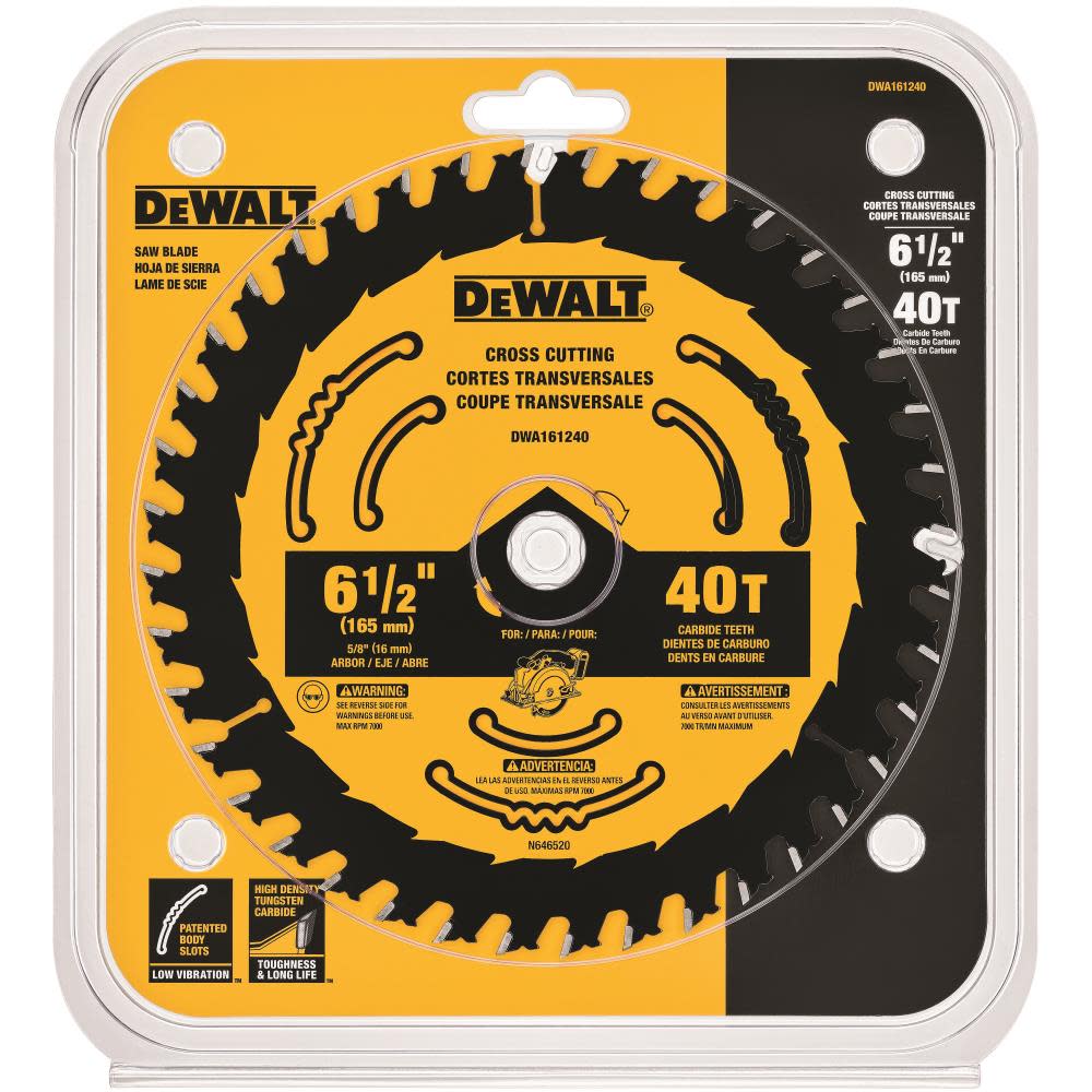 6-1/2 In. 40T Circular Saw Blade 1 ;