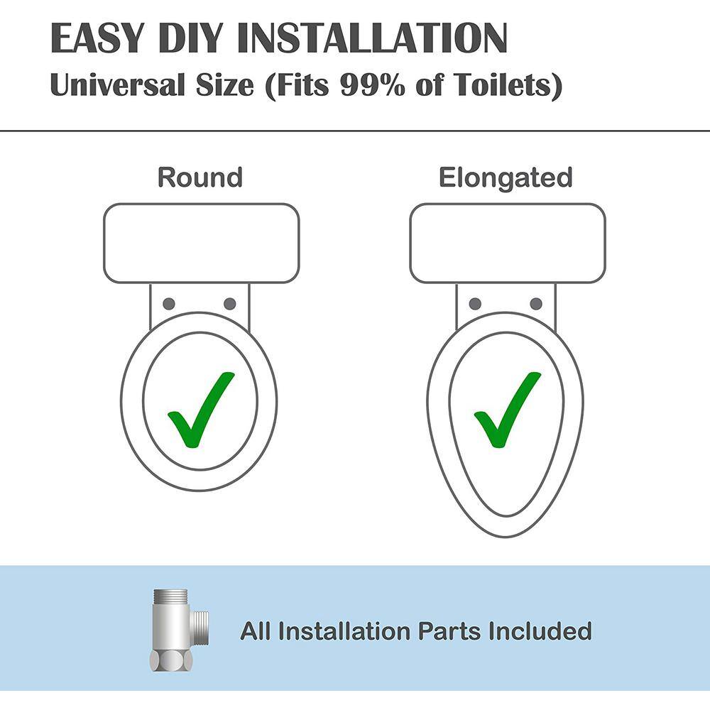 Lotus Smart Hygiene Seat ATS-500 Smart Electric Bidet Seat for Both Round and Elongated Toilet in White ATS-500