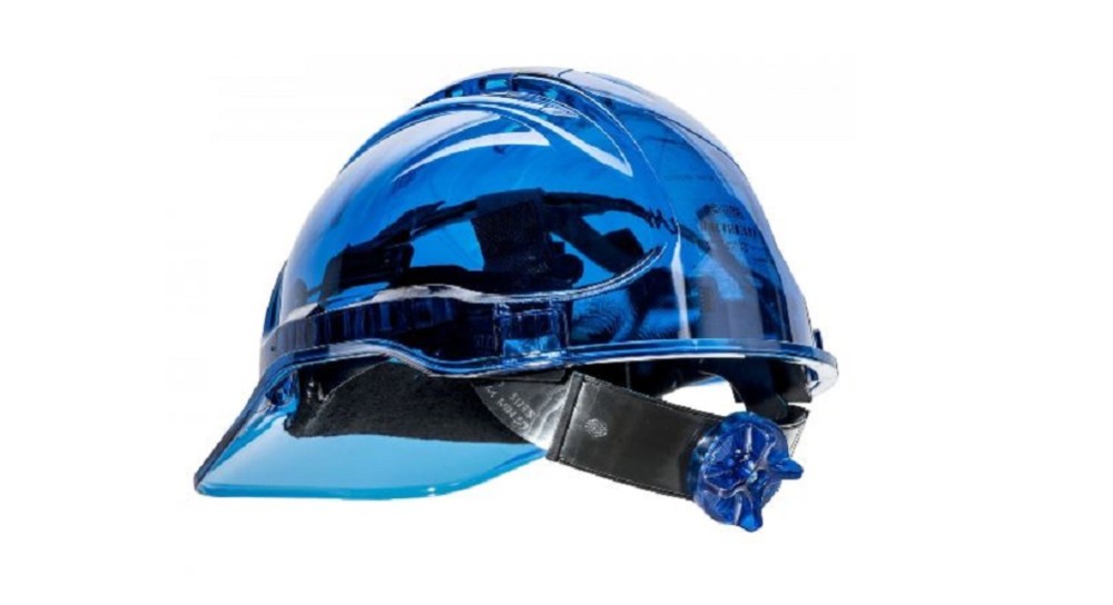 Peak View Ratchet Vented Hard Hat ; Blue