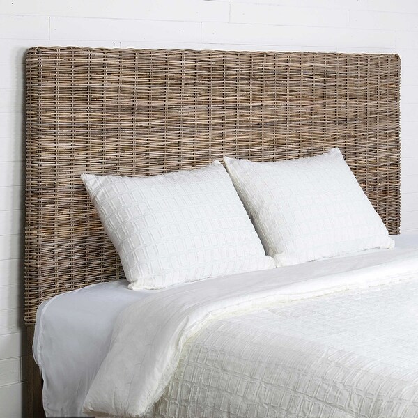 East at Main Distressed Natural Rattan Headboard - - 10405453