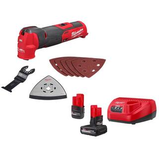 MW M12 FUEL 12V Lithium-Ion Cordless Oscillating Multi-Tool wHigh Output 5.0 Ah and 2.5 Ah Batteries  Charger 2526-20-48-59-2452S