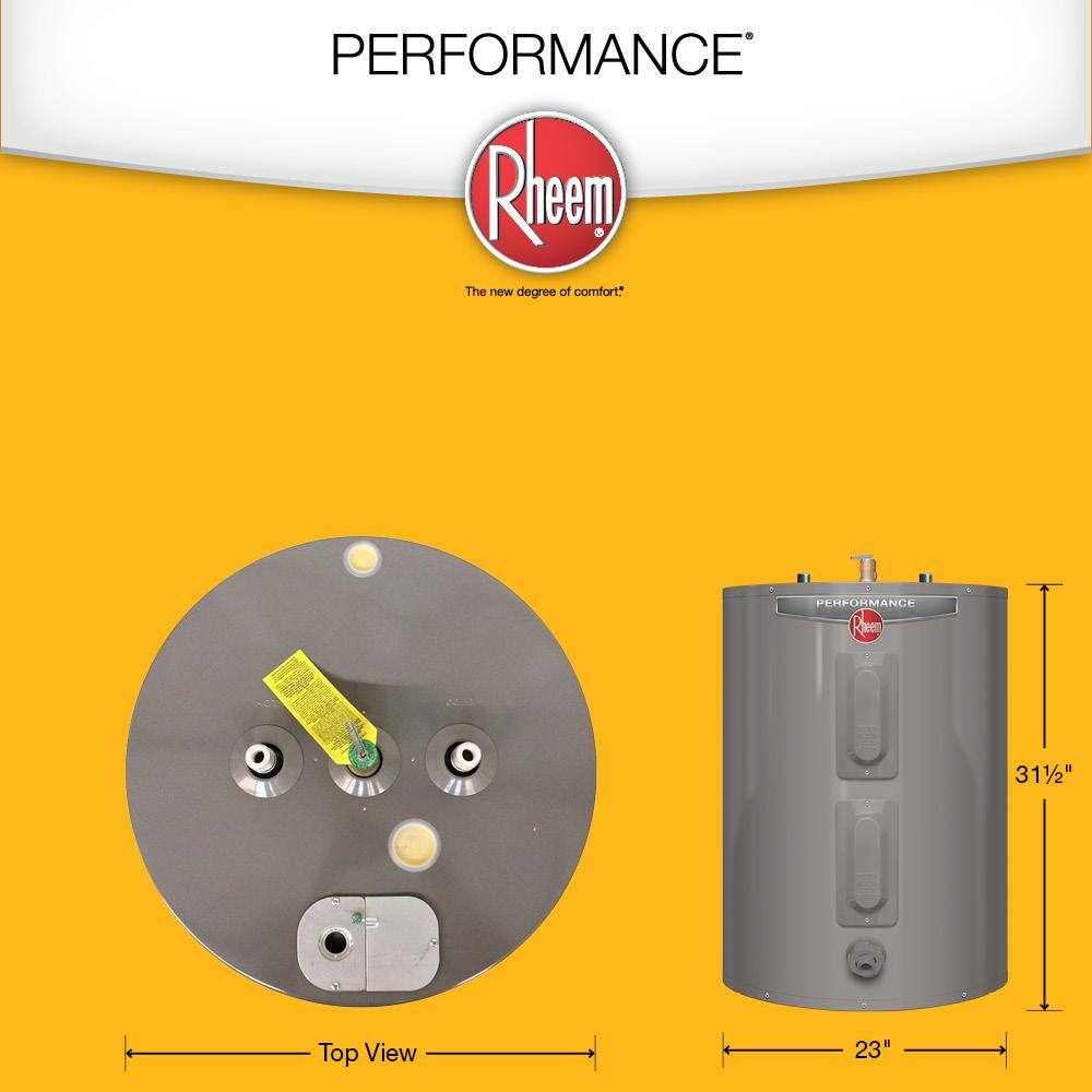 Rheem Performance 38 gal. 4500 -Watt Short Electric Water Heater with 6 Year Tank Warranty and 240 volt Connection XE38S06ST45U1