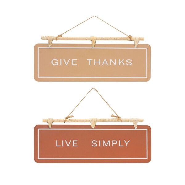 Hanging Fall Sentiment Sign (Set of 2)