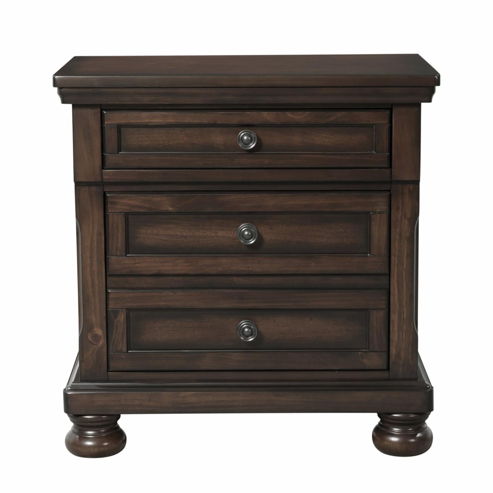 Picket House Furnishings Kingsley Nightstand - Walnut, Pinewood, Traditional