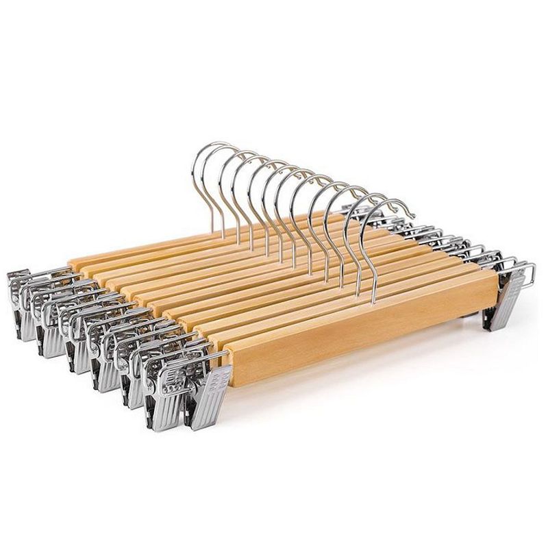 Wood Pants Hangers 12 Pack