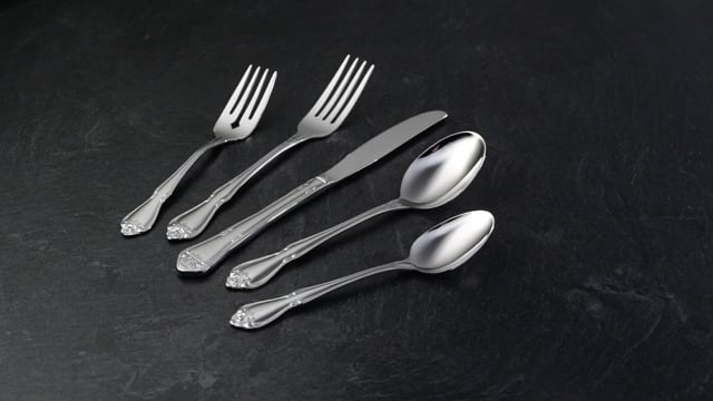 True Rose 45 Piece Everyday Flatware Set