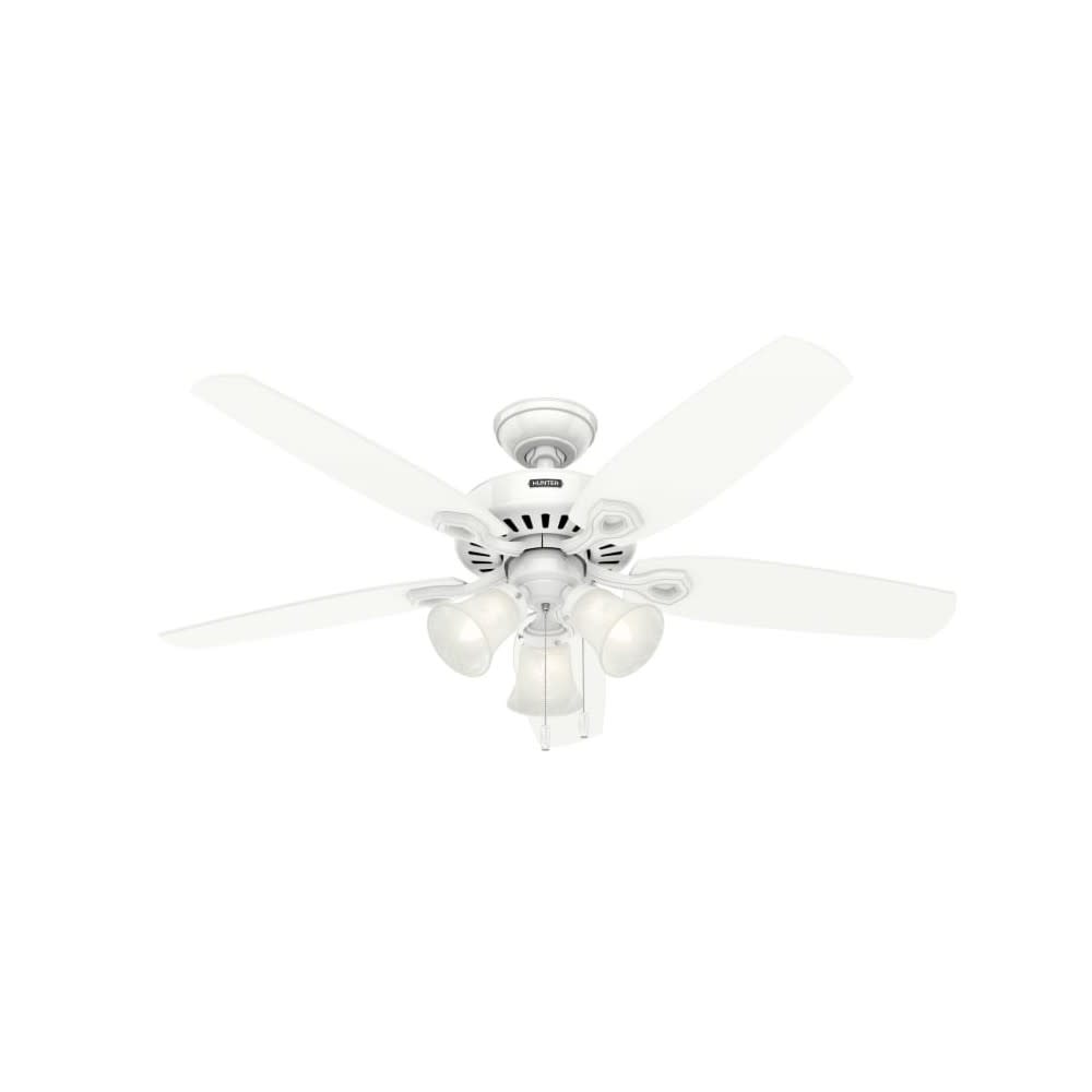 Hunter Builder Plus Ceiling Fan 52 Snow White Snow White ;