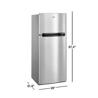 Whirlpool 18 cu. ft. Top Freezer Refrigerator in Stainless Steel WRT518SZFM