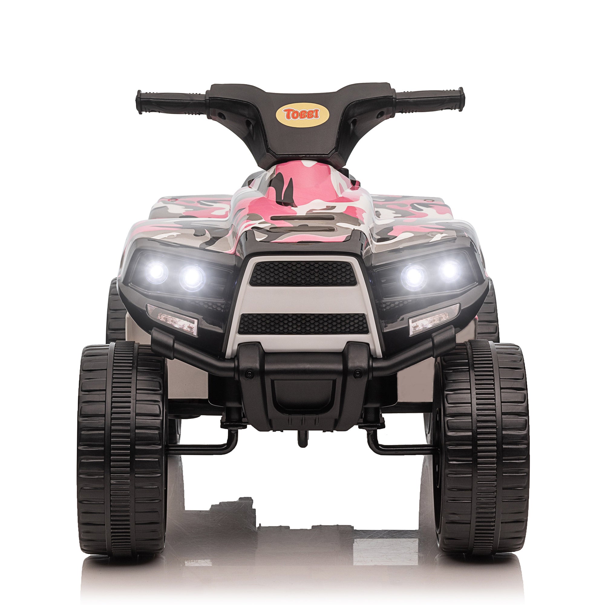 TOBBI 6V Electric Kids Ride on ATV Quad Car 4 Wheeler Ride on Toy W/ LED Headlight, Horn, Speed Indicator, Pink Camouflage