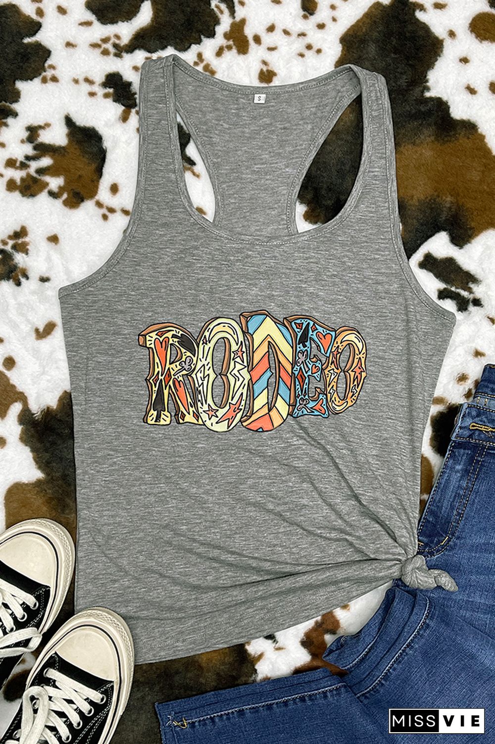 RODEO Printed Sleeveless Tank Top Wholesale