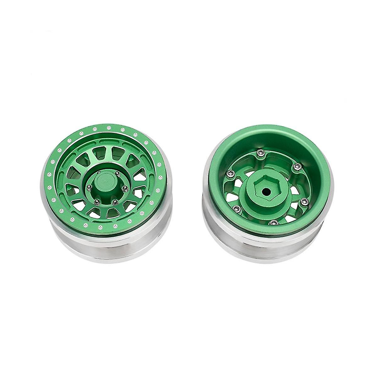 2pcs 1/6 Scale Rc Crawler Car 2.9 Inch Beadlock Wheel Rim Metal Wheel Hub For Axial Scx6 Axi05000 W