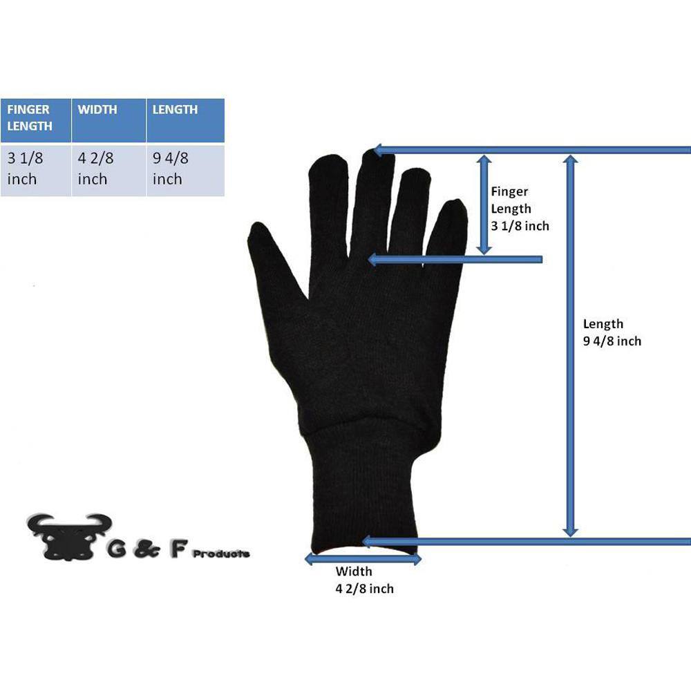 G  F Products Large Jersey Gloves in Regular Brown (300-Case) 4408-25