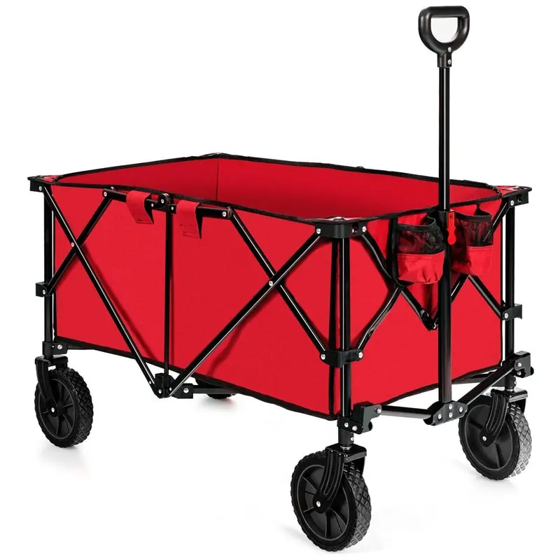 Outdoor Collapsible Utility Garden Wagon Cart Trolley Buggy