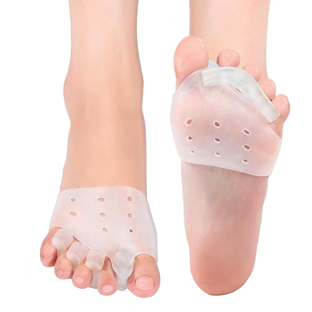 Gel Toe Separators and Bunion Corrector With Metatarsal Pads Forefoot Cushion Prevent Callus